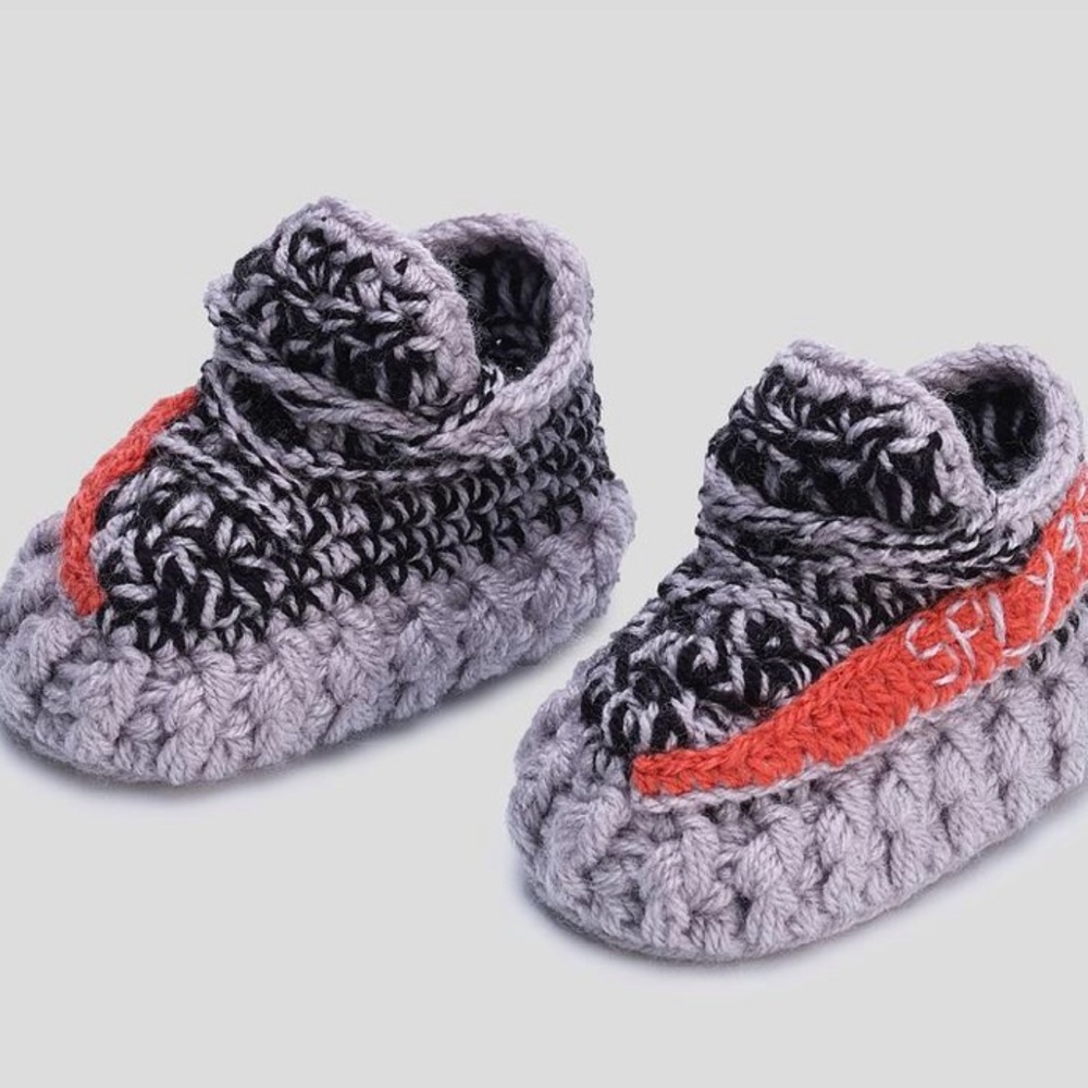 Knitted Baby Booties • Yeezy inspired